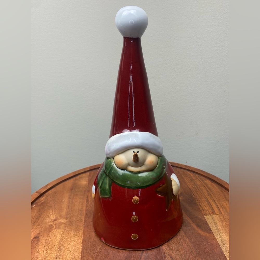 Christmas Porcelain Snowman Bell